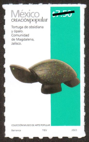 Imagen de Timbre postal: México Creación Popular Tortuga de Obsidiana y Ópalo