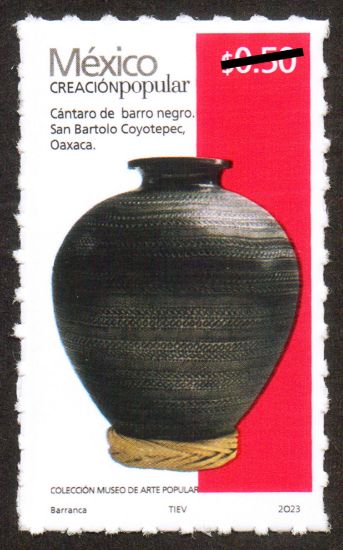 Imagen de Timbre postal: México Creación Popular Cántaro de Barro Negro
