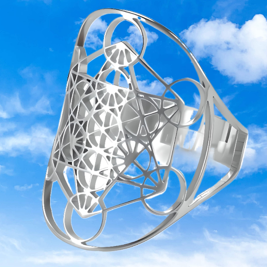 Imagen de CUBO Metatron o  ARCANGEL METATRON Curado En Anillo o Espanta Espiritus o Llavero o Pulsera o Collar Alta  Durabilidad + 6 Modelos A Escoger Símbolo de Protección -X1