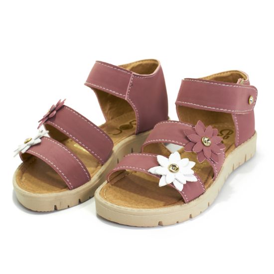 Imagen de Huarache Flores Para Niña Ebony