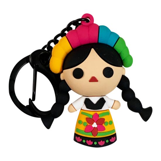 Imagen de By Mexico Llavero 3D Muñeca Juanita 
