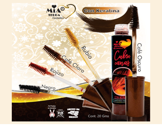 Imagen de Cubre Canas Con Cepillo Instantáneo En Gel RUBIO Mia Terra Cosmetics