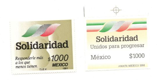 Imagen de ESTAMILLAS PROGRAMA SOLIDARIDAD 1991