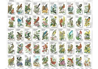 Imagen de ESTADOS UNIDOS HOJA FLORA Y AVES DE LOS ESTADOS DE LA UNION IMPECABLE¡¡¡
