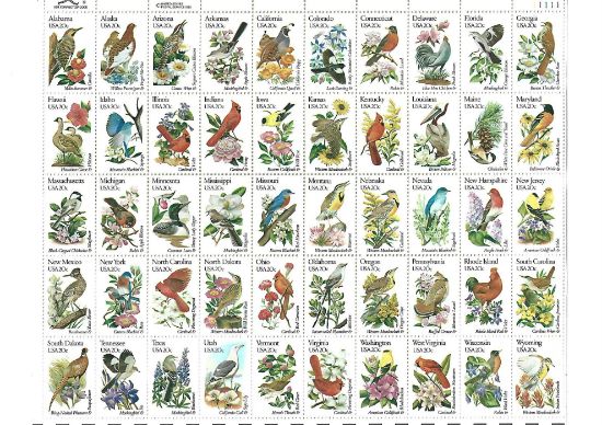 Imagen de ESTADOS UNIDOS HOJA FLORA Y AVES DE LOS ESTADOS DE LA UNION IMPECABLE¡¡¡