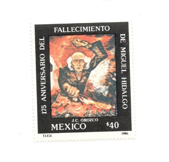 Imagen de ESTAMPILLA  HIDALGO PINTURA DIEGO RIVERA 1986
