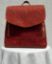 Imagen de Mochila Roja de Piel Cincelada para Mujer