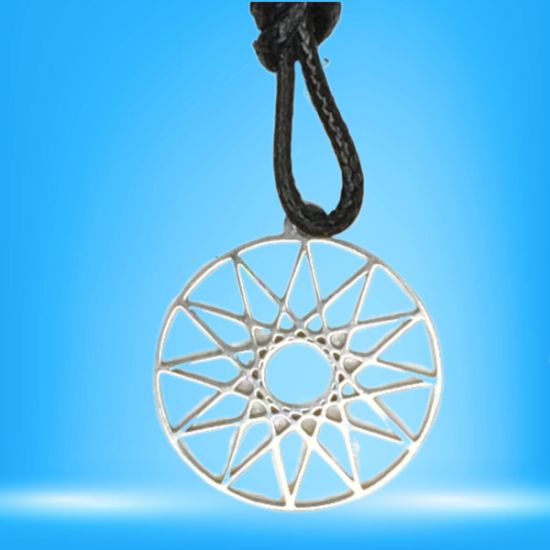 Imagen de 1 Dije Curado o Intensionado Estrella de 12 Puntas o Estrella de Dios 30x30mm el mas Completo y Poderoso Simbolo Protector de Acero Inoxidable en Pulsera, LLavero  o Collar-X1
