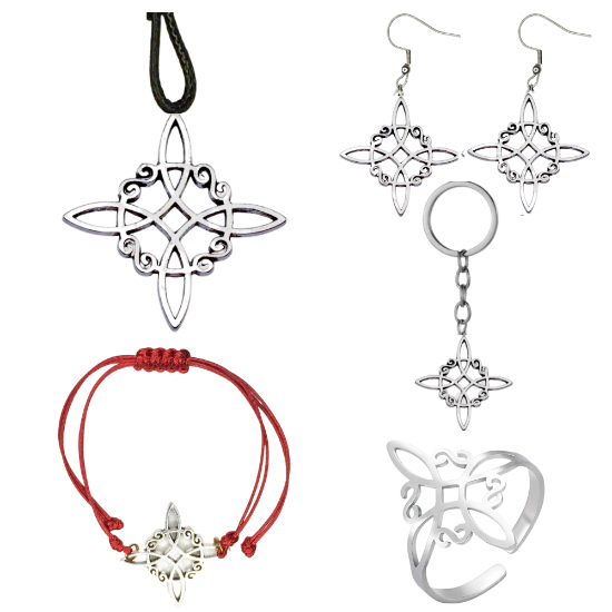 Imagen de Juego Nudo de Bruja  Z Curado Uso Rudo (Aretes, Dije+ Anillo+ Llavero+ Pulsera)+ 10 Combnaciones para Escoger X1 - Alta Durabilidad-Lopi