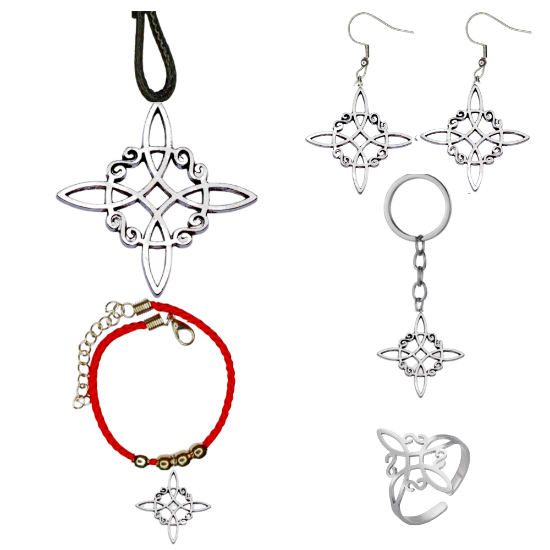 Imagen de Juego Nudo de Bruja  Z Curado Uso Rudo (Aretes, Dije+ Anillo+ Llavero+ Pulsera)+ 10 Combnaciones para Escoger X1 - Alta Durabilidad-Lopi