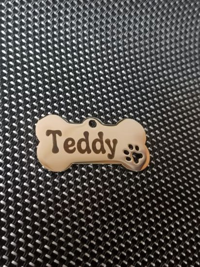 Imagen de PLACA DE IDENTIFICACION ACERO INOXIDABLE HUESO MEDIANO 