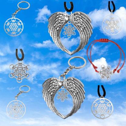 Imagen de CUBO Metatron o  ARCANGEL METATRON Curado En Anillo o Espanta Espiritus o Llavero o Pulsera o Collar Alta  Durabilidad + 6 Modelos A Escoger Símbolo de Protección -X1