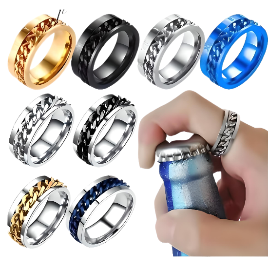 Imagen de 1 Elegante Anillo Anti Estres 8mm  Unisex o Para Pareja Acero Tungsteno Inoxidable A Escoger 2  Modelos en 5 Combinaciones en 7 Tallas ALTISIMA RESISTENCIA - ANTIRAYADURAS Y ELEGANCIA  x1-113