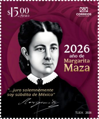 Imagen de Timbre Postal "2026, Año de Margarita Maza, Bicentenario del Natalicio (1826-2026)"