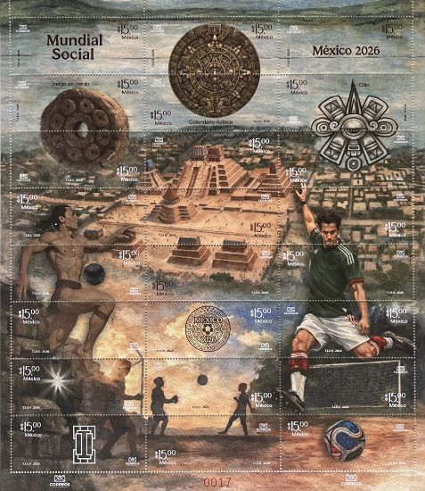 Imagen de Timbre Postal "Mundial Social, Juego de Pelota"