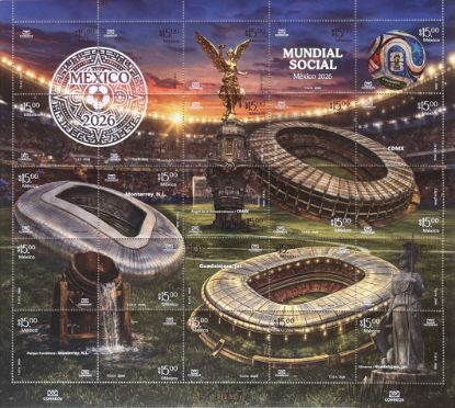 Imagen de Timbre Postal "Mundial Social, Sedes Mundialistas "