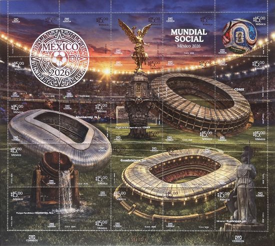 Imagen de Timbre Postal "Mundial Social, Sedes Mundialistas "