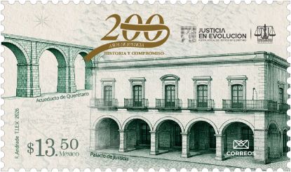 Imagen de Timbre Postal "Bicentenario del Poder Judicial del estado de Querétaro"