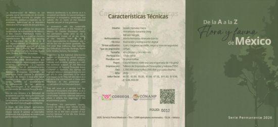 Imagen de Tríptico "De la A a la Z Flora y Fauna de México"