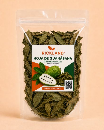 Imagen de Hoja de Guanábana Deshidratada Rickland – Bolsa de 150 g