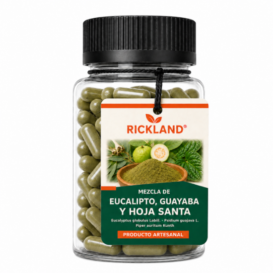Imagen de Cápsulas de Eucalipto, Guayaba y Hoja Santa Rickland® – 90 cápsulas