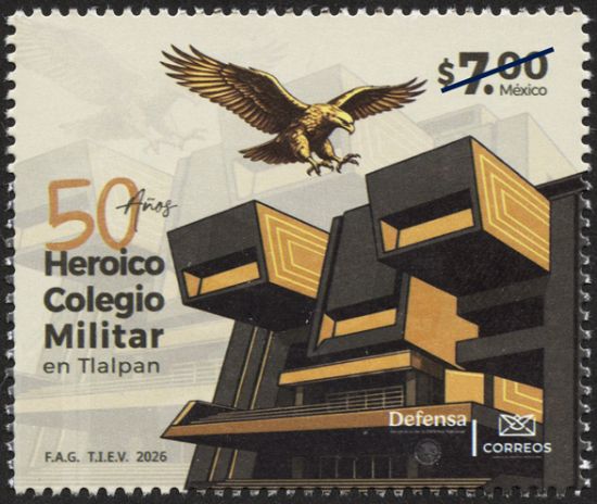 Imagen de Timbre Postal "50 años del Colegio Militar"