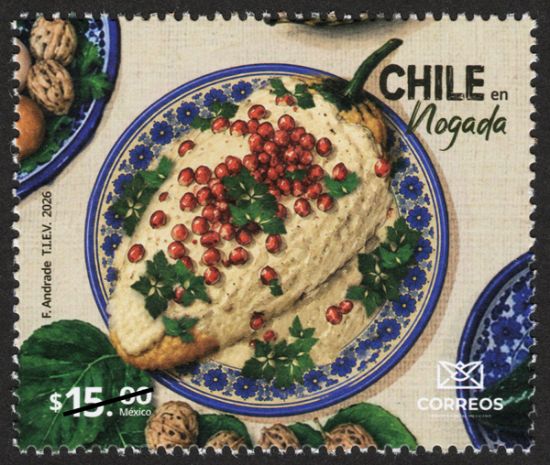 Imagen de Timbre Postal "Chile en Nogada"