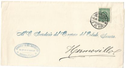 Imagen de CARTA ENVIADA AL CONGRESO DE SONORA DESDE EL CONGRESO EN CURNAVACA MORELOS 1900