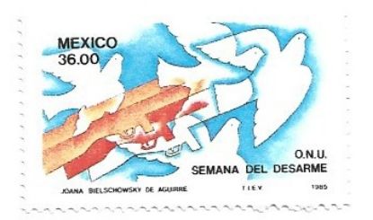Imagen de ESTAMPILLA SEMANA DEL DESARME INTERNACIONAL ONU 1985