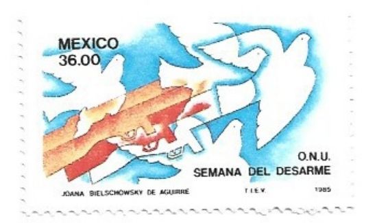 Imagen de ESTAMPILLA SEMANA DEL DESARME INTERNACIONAL ONU 1985