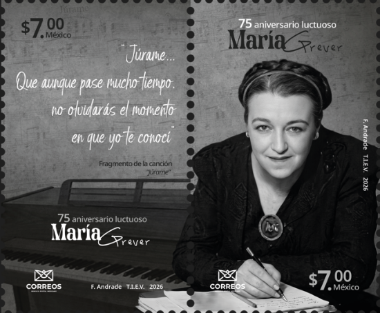 Imagen de Timbre Postal "Compositores Mexicanos: María Grever"