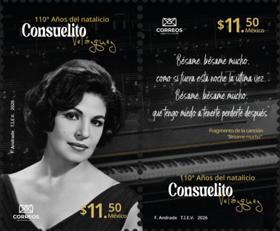 Imagen de Timbre Postal "Compositores Mexicanos: Consuelo Velázquez"