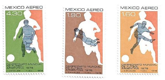 Imagen de ESTAMPILLAS DE MEXICO , MUNDIAL FUTBOL ARGENTINA 1979