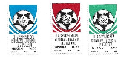 Imagen de ESTAMPILLAS MEXICANAS DEL MUNDIAL JUVENIL DE FUTBOL MEXICO 1983