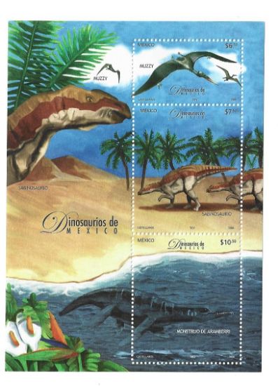 Imagen de ESTAMPILLAS HOJITA DINORAURIOS DE MEXICO 2006