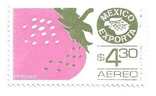 Imagen de ESTAMPILLA SERIE MEXICO EXPORTA $4.30 FRESAS