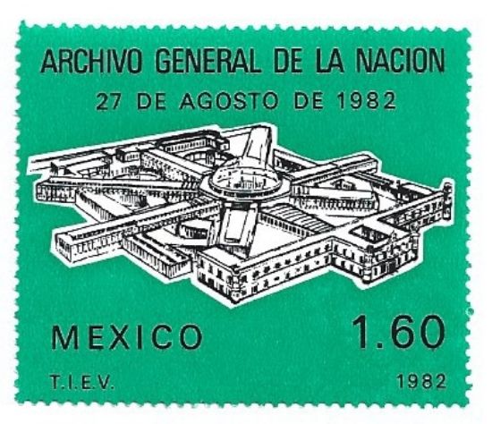 Imagen de ESTAMPILLA INAUGURACION ARCHIVO GENERAL DE LA NACION 1982