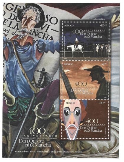 Imagen de HOJITA ESTAMPILLAS 400 AÑOS DEL QUIJOTE DE LA MANCHA 2005