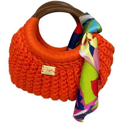 Imagen de Bolso de crochet naranja 