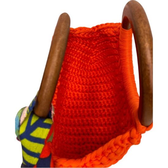 Imagen de Bolso de crochet naranja 