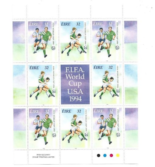 Imagen de HOJITA DE ESTAMPILLAS IRLANDA CAMPEONATO MUNDIAL FUTBOL EUA 1994