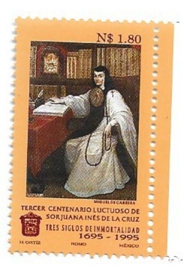 Imagen de ESTAMPILLA SOR JUANA INES DE LA CRUZ MEXICO 1995 NUEVA