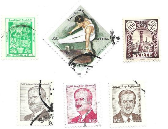 Imagen de ESTAMPILLAS VARIAS DE SIRIA ROMBO Y HAFEZ EL ASSAD USADAS