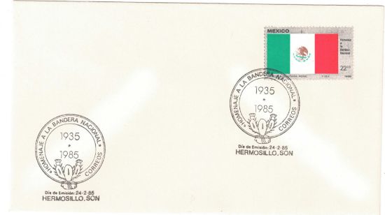 Imagen de SOBRE PRIMER DIA EMISION HOMENAJE A LA BANDERA 1985