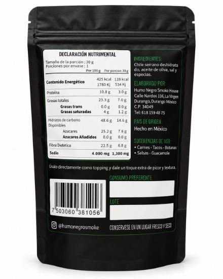 Imagen de Serrano Crunch 30 g – Humo Negro Smoke House