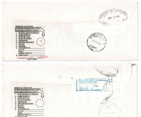Imagen de SEIS SOBRES CIRCULADOS CON SERIE DE ESTAMPILLAS PINTURAS DE CABALLOS 1994  6 SOBRE SERIE COMPLETA