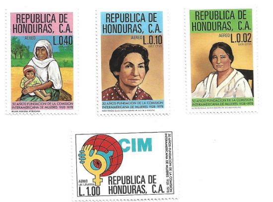 Imagen de ESTAMPILLAS NUEVAS DE HONDURAS HOMENAJE A LA MUJER AÑO INTERNACIONAL 1978