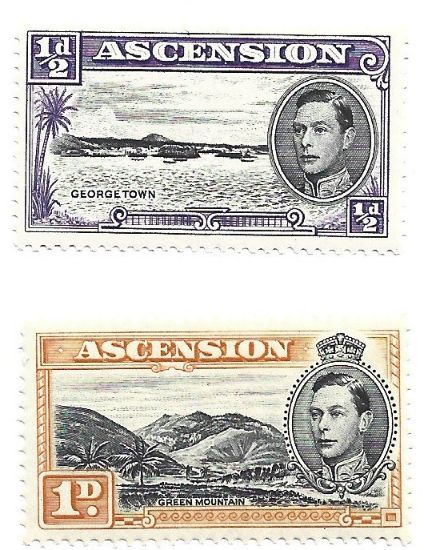 Imagen de ESTAMPILLAS ANTIGUAS DE LAS ISLAS DE ASCENCION EN AFRICA REY JORGE VI NUEVAS 1938